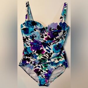 NWT Floral Women's Swimwear with Tummy Control